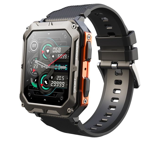 smartwatch męski rubicon rncf27 black/orange zdjęcie 2