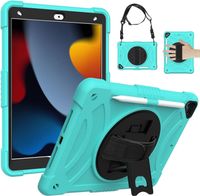 Etui do iPad 9/8/7 10.2" z Podstawką i Paskiem na Ramię Miętowe