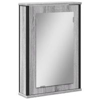 Szafka łazienkowa z lustrem, szary dąb sonoma, 42x12x60 cm