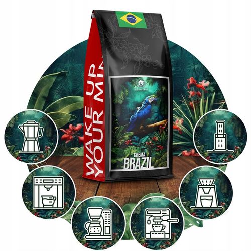Kawa Ziarnista BRAZYLIA CREMA -ŚWIEŻO PALONA 1KG- Palarnia Blue Orca Coffee na Arena.pl