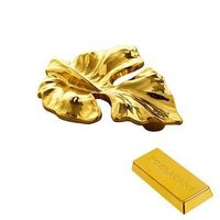 Uchwyt do mebli pozłacany liść Eden 15079Z03200.15 Bosetti Marella