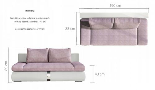 Kanapa Sofa PLAY 190cm WRL na Arena.pl