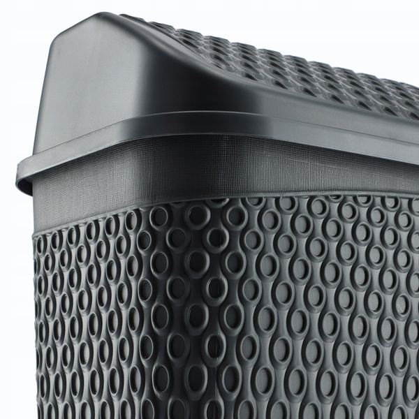 KADAX Kosz Na Śmieci Łazienkowy Szary 6,2L Uchylny Pojemnik zdjęcie 6