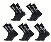 5x SKARPETY PIŁKARSKIE ANTYPOŚLIZGOWE R. 39-46 - CZARNE