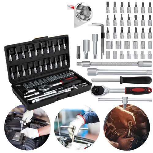 Klucze Nasadowe Torx Zestaw Kluczy Nasadowych 46 Elementy 1/4 Cala Walizka na Arena.pl