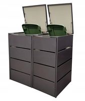 Dwusegmentowa obudowa kosza na śmieci, ocynkowana