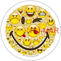 Opłatek na tort Urodziny Emotikony Emotikon Bużka Tekst Gratis Gruby 20 cm