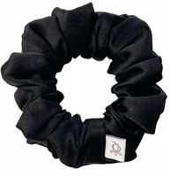 Jedwabna Gumka Do Włosów Czarna S, 100% Naturalny Jedwab, Scrunchie