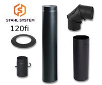 ZESTAW RUR PRZYŁĄCZENIOWYCH , ŻAROODPORNYCH DO KOMINKA , PIECA fi 120