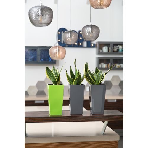 Doniczka wysoka z wkładem połysk Szary H 680 mm na Arena.pl