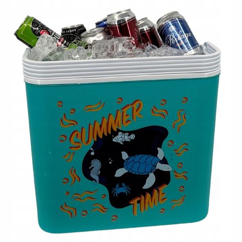 Przenośna LODÓWKA TURYSTYCZNA 24L na Wkłady Mrożące, SOLIDNY uchwyt na Arena.pl