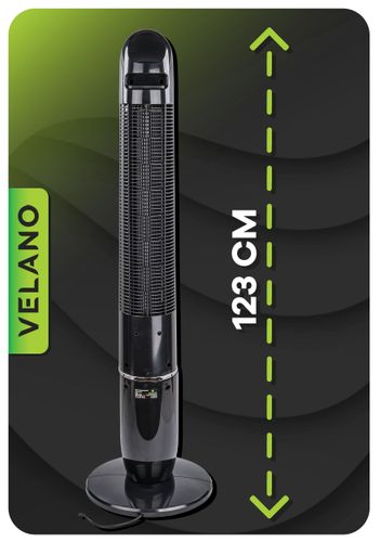 WENTYLATOR KOLUMNOWY PODŁOGOWY OSCYLACJA TIMER WYŚWIETLACZ LCD PILOT na Arena.pl