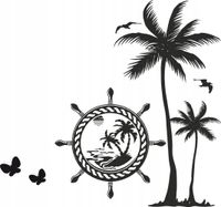 NAKLEJKI na ścianę PALMY DRZEWA naklejka 120cm