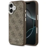 etui guess 4g classic logo magsafe na iphone 17 - brązowe