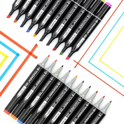 MARKERY ALKOHOLOWE 168szt. FLAMASTRY MAZAKI DWUSTRONNE PRO ZESTAW + TORBA na Arena.pl