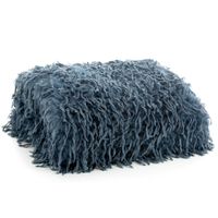 Koc futrzany DORE 130X170 granatowy