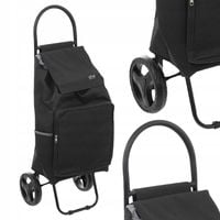 WÓZEK na zakupy ZAKUPOWY wytrzymały czarny TORBA na kółkach WYTRZYMAŁA