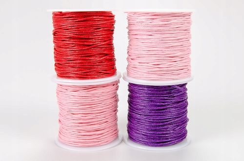 SZNUREK bawełniany woskowany 1mm jasny róż 20-30m na Arena.pl