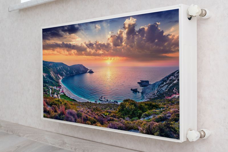 Mata MAGNETYCZNA Kaloryfera Zachód Słońca Pejzaż Morze 100cm x 60cm zdjęcie 4