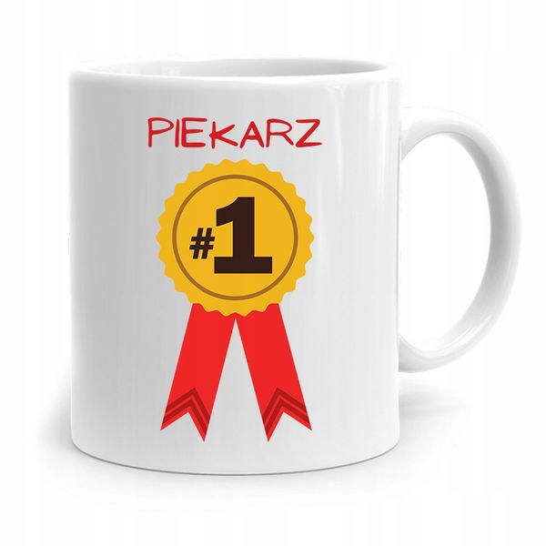 Kubek Prezent Dla Piekarza Piekarz Numer Jeden Z Nadrukiem Ze Zdjęciem zdjęcie 1