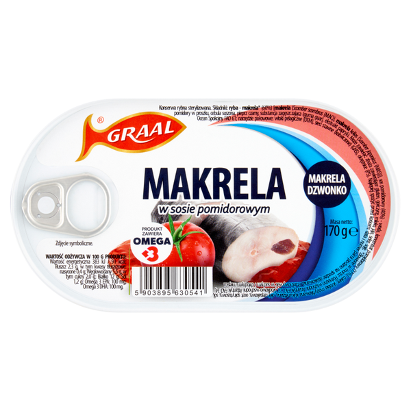Graal Makrela w sosie pomidorowym 170 g zdjęcie 1
