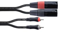 Kabel przewód audio sygnałowy 2x RCA Cinch XLR 3 m Cordial EU 3 MC