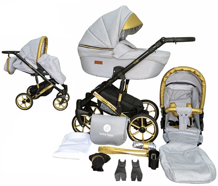 Wózek Dziecięcy Gold Uczio 2w1 Adaptery Maxi Cosi Cybex Aton I Size zdjęcie 8