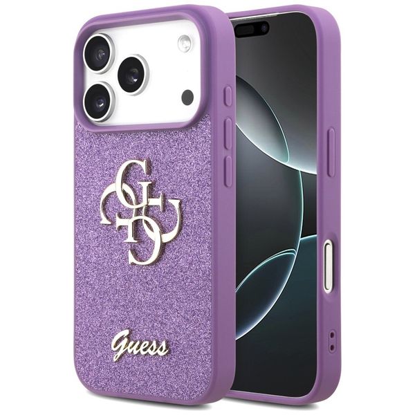 Etui Guess Fixed Glitter Big 4G do iPhone 17 Pro liliowy zdjęcie 1