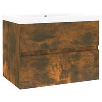 Szafka z umywalką, przydymiony dąb, materiał drewnopochodny