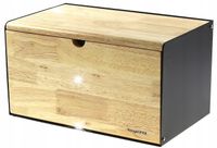 CHLEBAK Drewniany CZARNY DESKA Pojemnik KonigHOFFER Vitrum 35,5x21,5x19,5