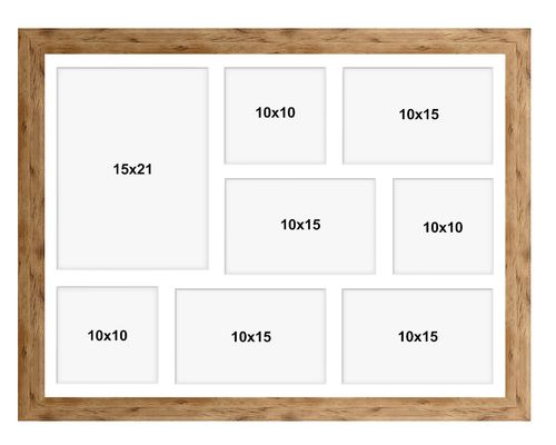 Ramka na 8 zdjęć Hekla 40x50x8 MDF galeria zdjęć naturalny 1szt. na Arena.pl