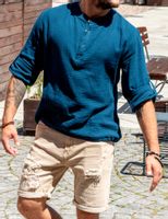 Koszula męska muślinowa granatowa