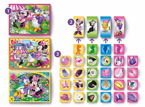Clementoni - Klocki Cubes Multiplay Minnie 41506 na Arena.pl
