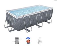 Basen stelażowy 404 x 201 x 100 Steel Pro Max Marble z konstrukcją #56721