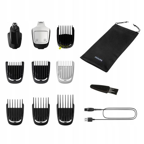 BEZPRZEWODOWA MASZYNKA TRYMER PHILIPS DO WŁOSÓW ZAROSTU BRODY 10w1 na Arena.pl