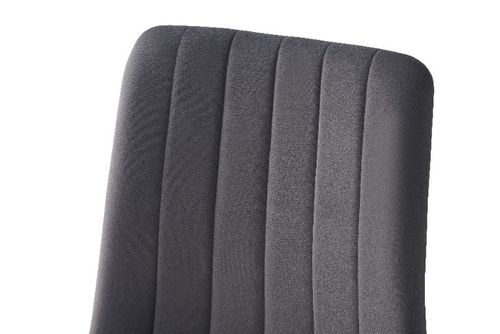 IRIS KRZESŁO TAPICEROWANE CIEMNY SZARY WELUR na Arena.pl