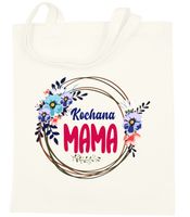 TORBA BAWEŁNIANA PREMIUM NA ZAKUPY Z NADRUKIEM PREZENT DLA MAMY WZORY