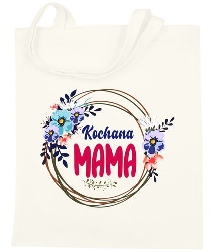 TORBA BAWEŁNIANA PREMIUM NA ZAKUPY Z NADRUKIEM PREZENT DLA MAMY WZORY na Arena.pl
