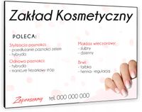 TABLICZKA REKLAMOWA szyld z dibondu nadruk 40x30 cm zakład kosmetyczny
