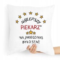 Poduszka Prezent Dla Piekarza Najlepszy Piekarz Z Nadrukiem Ze Zdjęciem