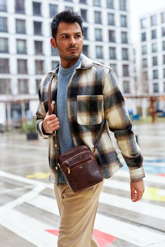 pojemna, skórzana torba męska z kieszeniami — peterson na Arena.pl