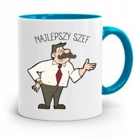 Kubek Błękitny Dla Szefa Najlepszy Szef Prezent Z Nadrukiem Ze Zdjęciem