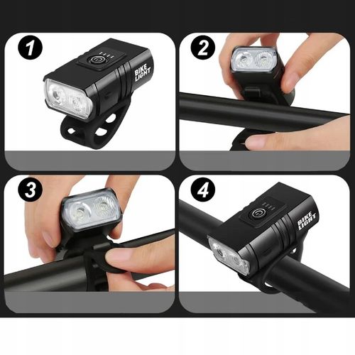 LAMPKA ROWEROWA LED MOCNA TYŁ PRZÓD ŚWIATŁO NA ROWER KIEROWNICĘ USB 800lm na Arena.pl