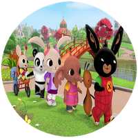 Opłatek na tort Królik Bing