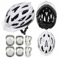 Kask Regulowany Na Rower Deskorolkę Dla Dziecka 58-61 cm + Ochraniacze L