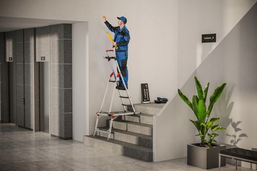 Podest na schody, platforma robocza Hailo TP2 Pro, składany na Arena.pl