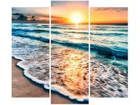 OBRAZ ZACHÓD SŁOŃCA PLAŻY CANCUN