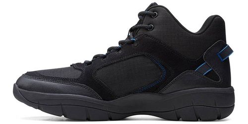 Clarks Półbuty męskie - Ervin Mid - rozmiar 40 - czarne, skóra naturalna na Arena.pl