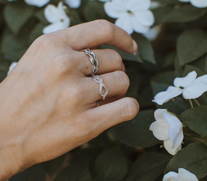 SREBRNA OBRĄCZKA PLECIONA AŻUROWA WARKOCZ 925 r9 zdjęcie 3