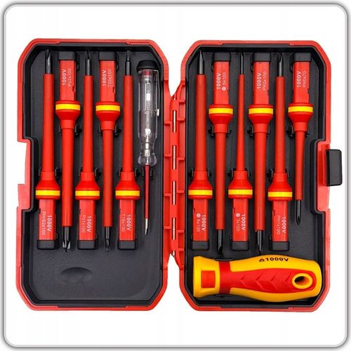 Wkrętaki śrubokręty elektrotechniczne izolowane VDE 1000V CLICK 13cz na Arena.pl